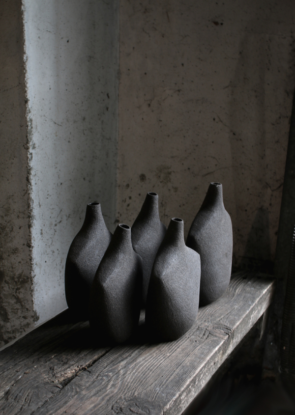 Vase Oiseau Noir