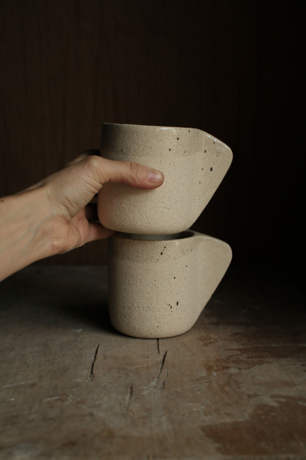 stephanie petit ceramics - collection oiseau - mug chamotte